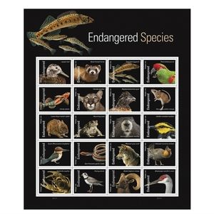 100 Forever Stamps Endangered Species Animals Stamp USPS Postage Mail‎